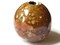 46mm Brown Spotted Round Ceramic Bead Vintage Macrame Large Hole Bead bJ1